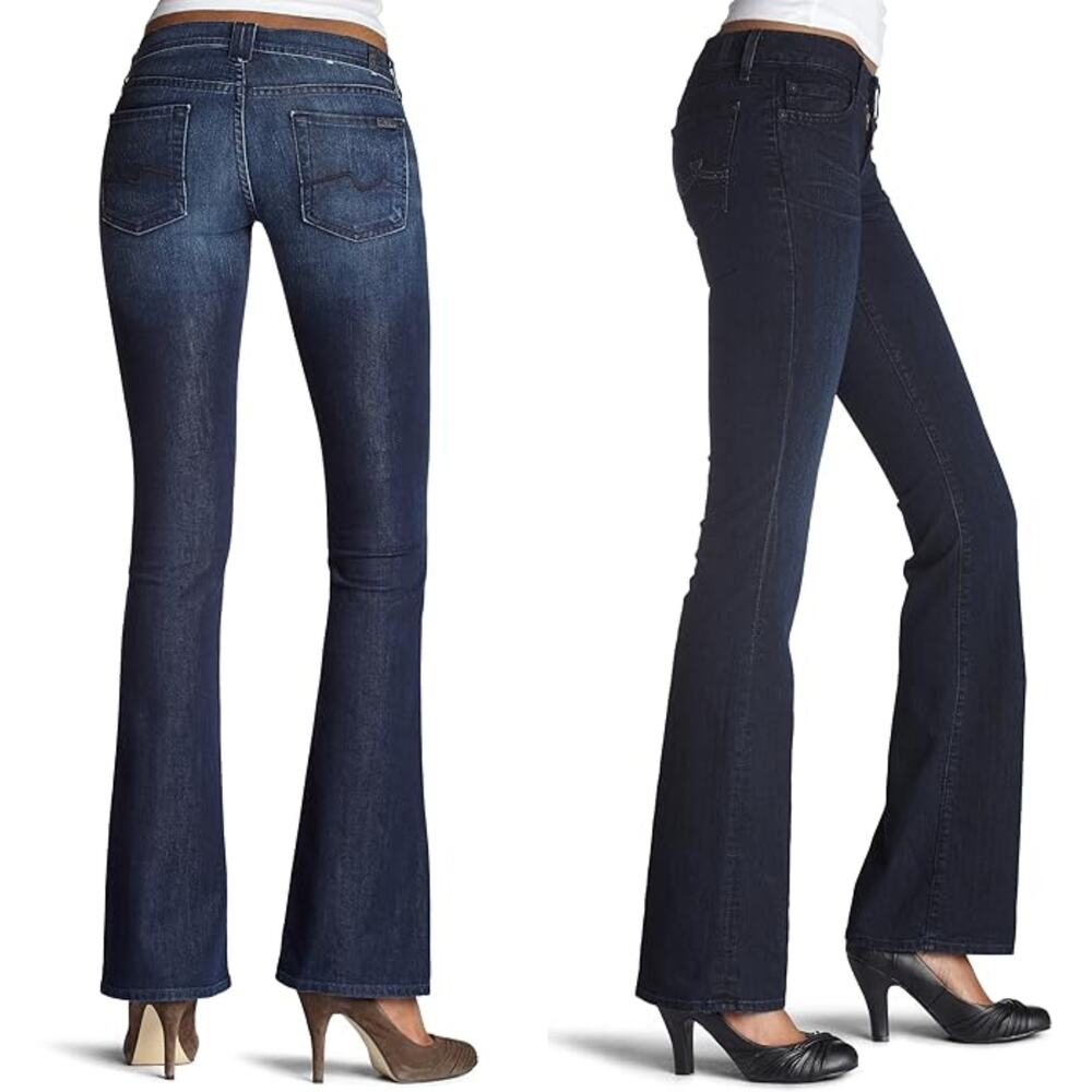 7 For All Mankind Bling Crystal Pocket Bootcut Jeans in Rustic Canyon NWT Sz 28 - Picture 15 of 16